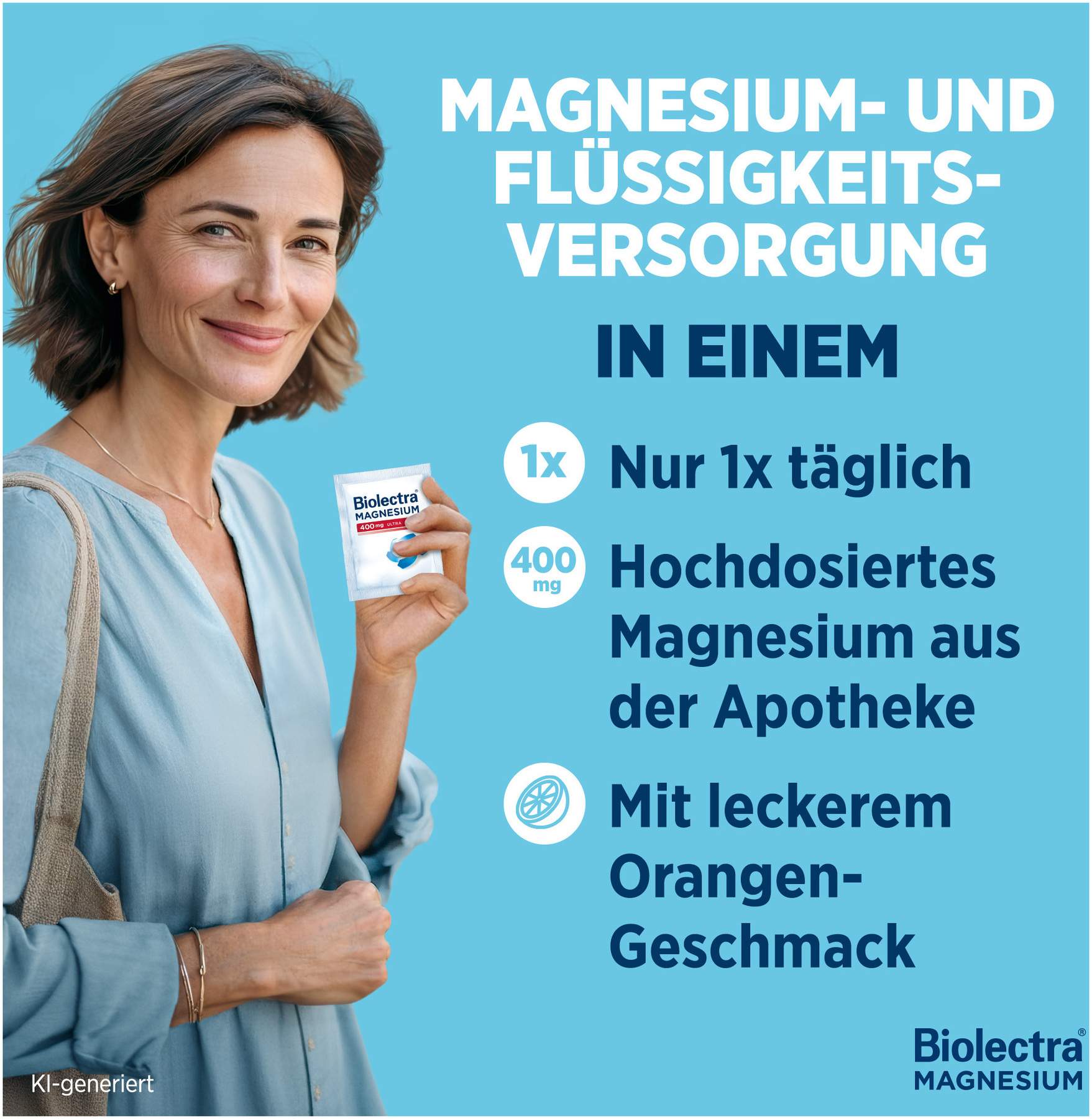 Biolectra Magnesium 400 mg ultra Trinkgranulat Orangengeschmack 40 Stück