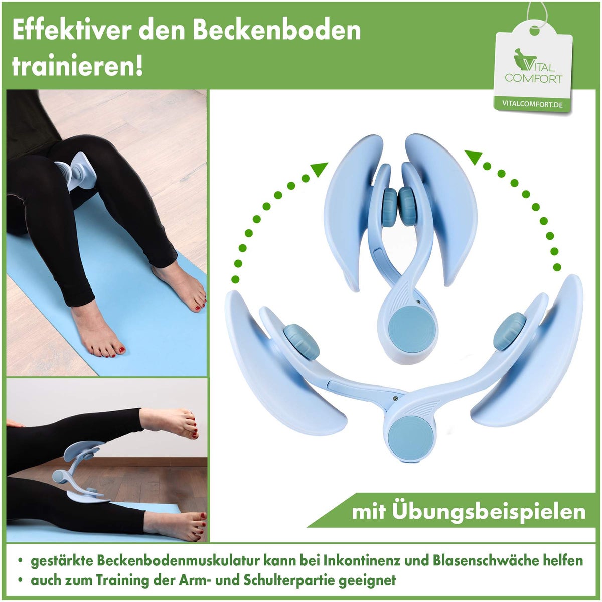 Beckenboden und Hüfttrainer blau Vital Comfort 1 Stück