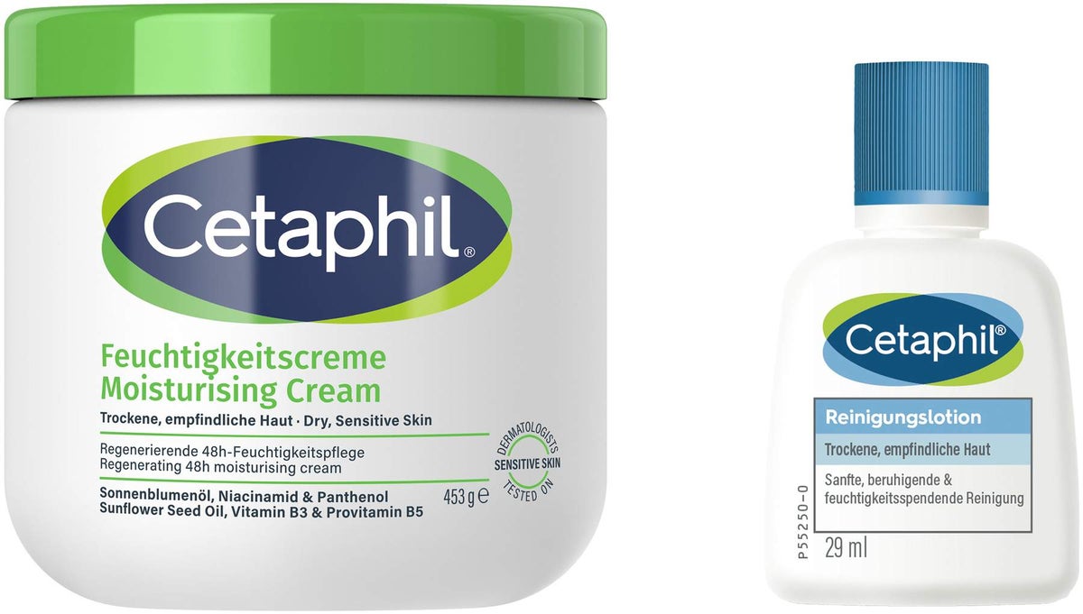 Cetaphil Feuchtigkeitscreme 453 g + gratis Reinigungslotion 29 g