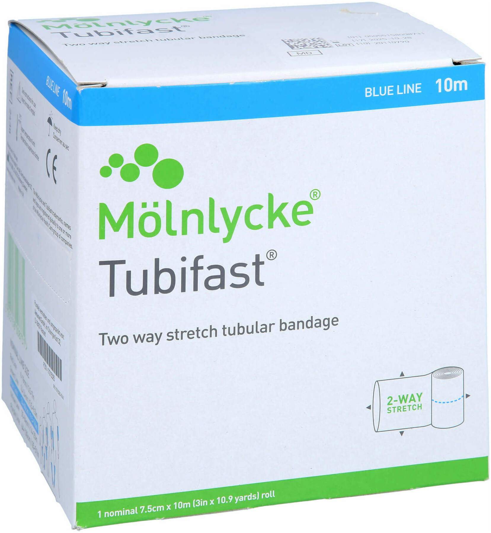 Tubifast 2-Way Stretch 7,5 cm X 10 M Blau 1 Stück