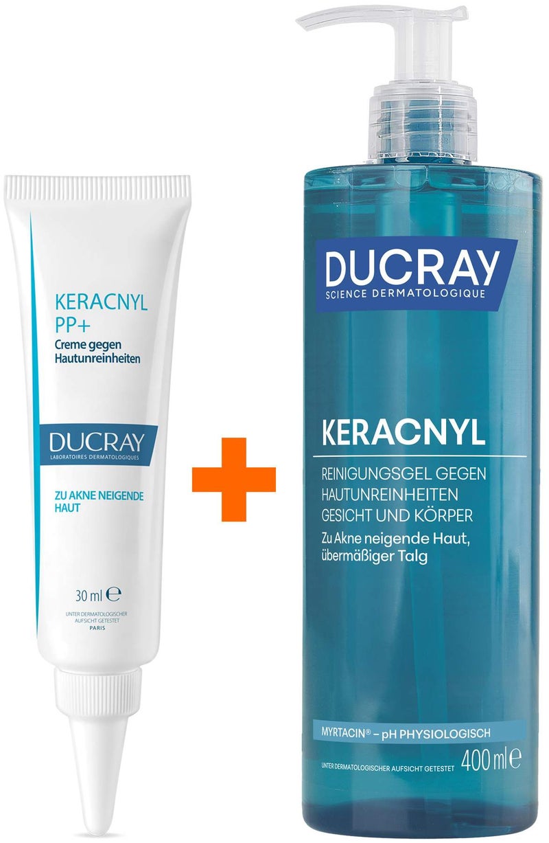 Ducray Keracnyl PP+ Creme 30 ml + Ducray Keracnyl Waschgel 400 ml