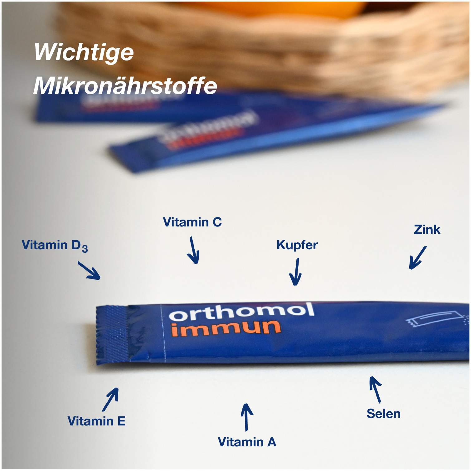 Orthomol Immun Direktgranulat Himbeer-Menthol 30 Beutel