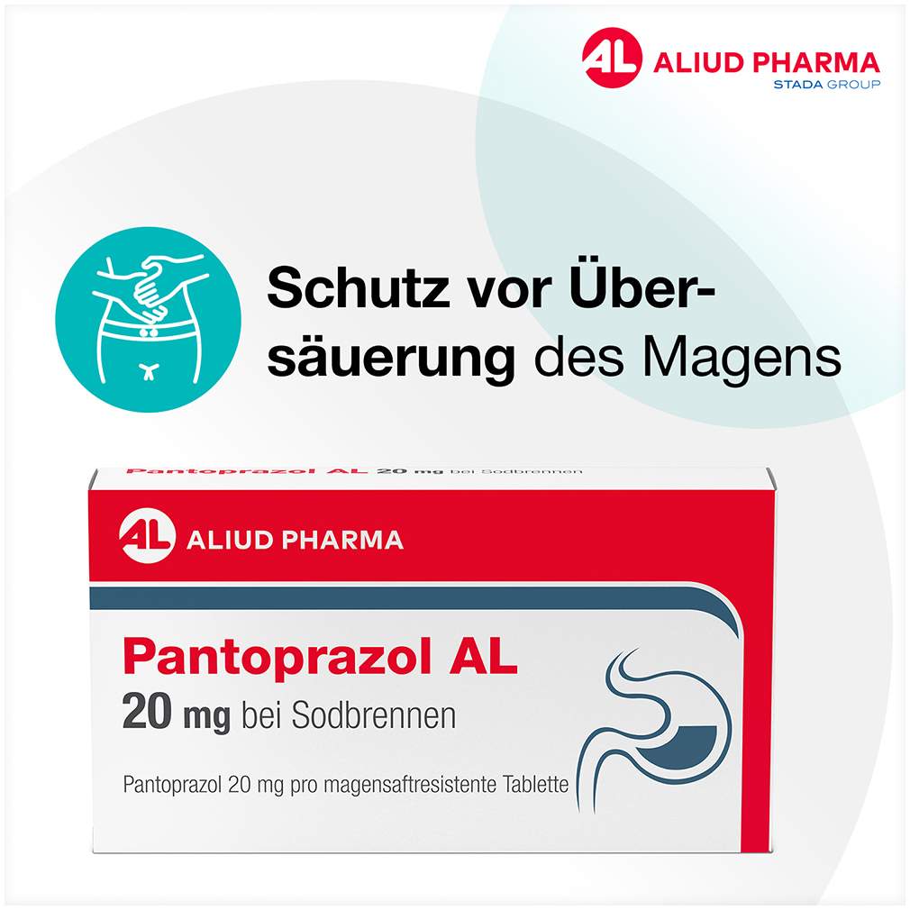 Pantoprazol Al 20 mg bei Sodbrennen 14 magensaftresistente Tabletten