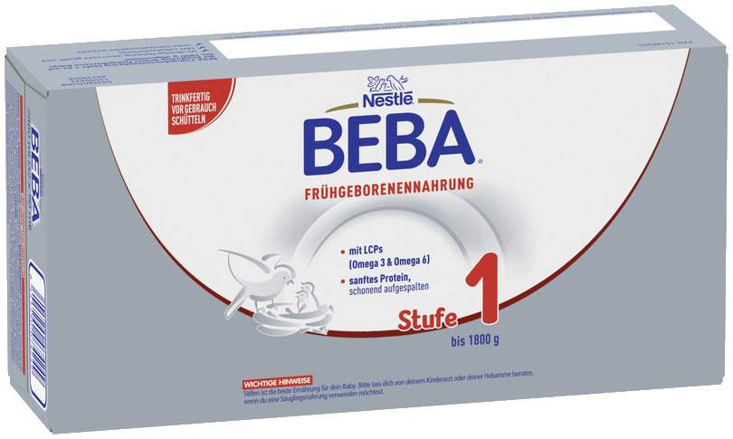 Nestle Beba Frühgeborenen Nahrung Stufe 1 Flüssig 32 X 90 ml