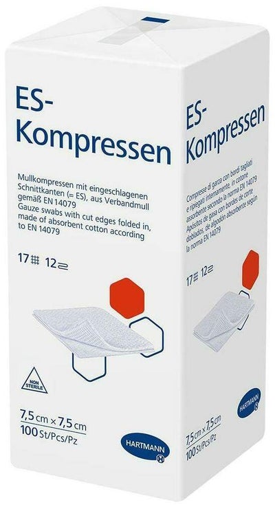 Es Kompressen Unsteril 7,5 X 7,5 cm 12fach 100 Kompressen
