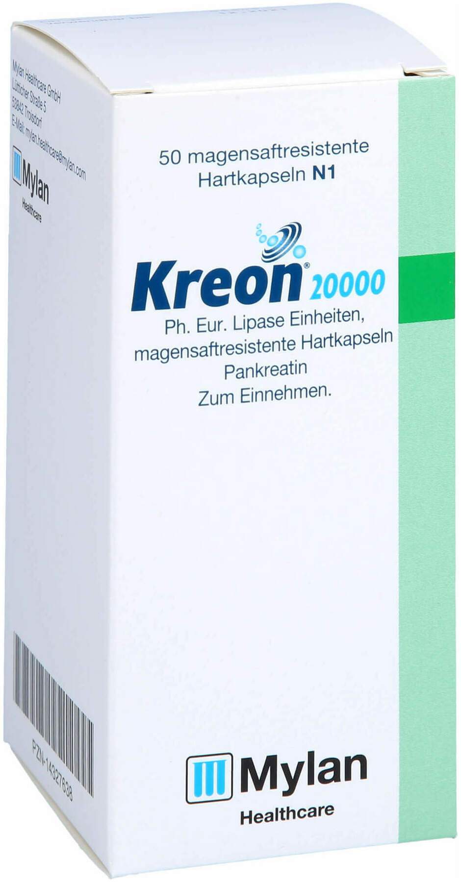 Kreon 20.000 Ph.Eur.Lipase Einheiten Msr.Hartkaps.