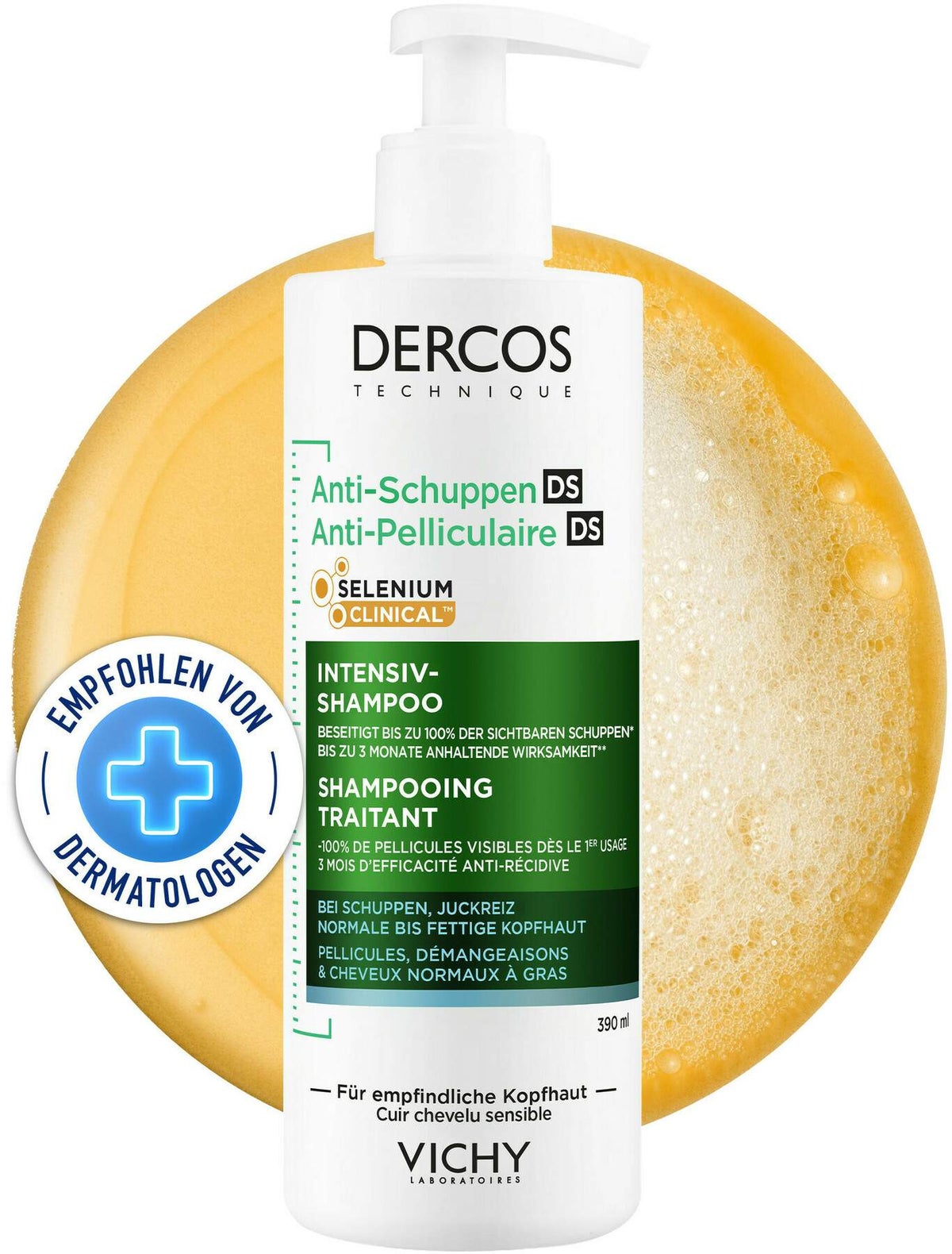 Vichy Dercos Anti-Schuppen Shampoo für fettige Kopfhaut 390 ml