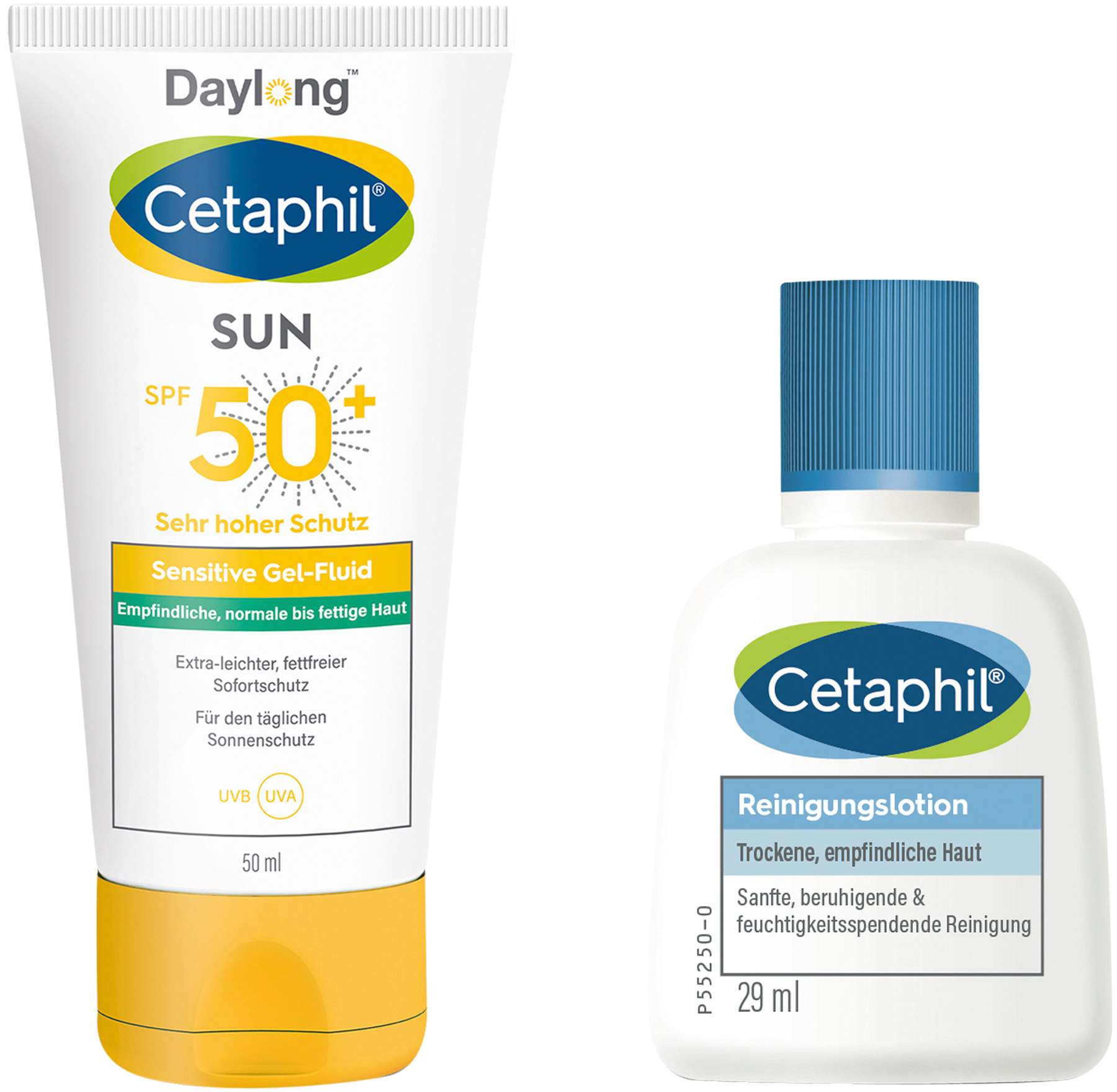 Cetaphil Sun Daylong SPF 50+ sensitives Gel - Fluid Gesicht 50 ml + gratis Cetaphil Reinigungslotion 29 ml