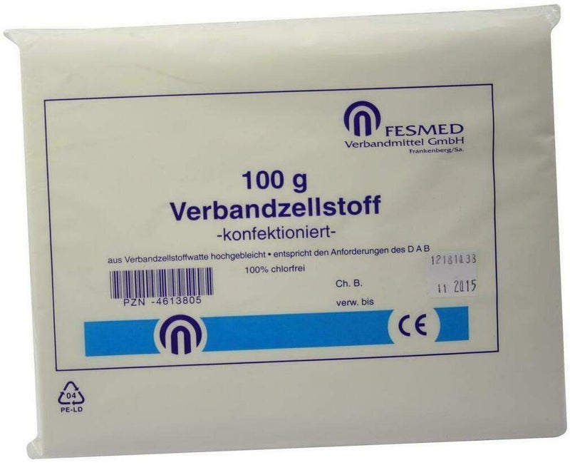 Verbandzellstoff Konfektioniert Hochgebleicht 100 G Beutel