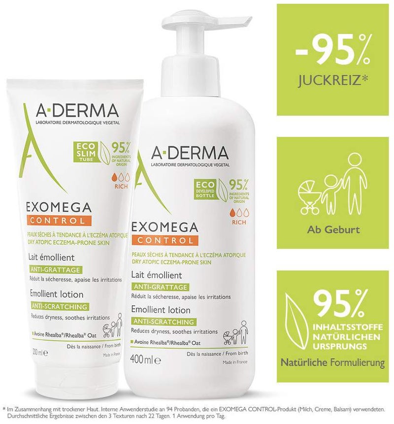 A-Derma Exomega Control Milch Rückfettend 400 ml