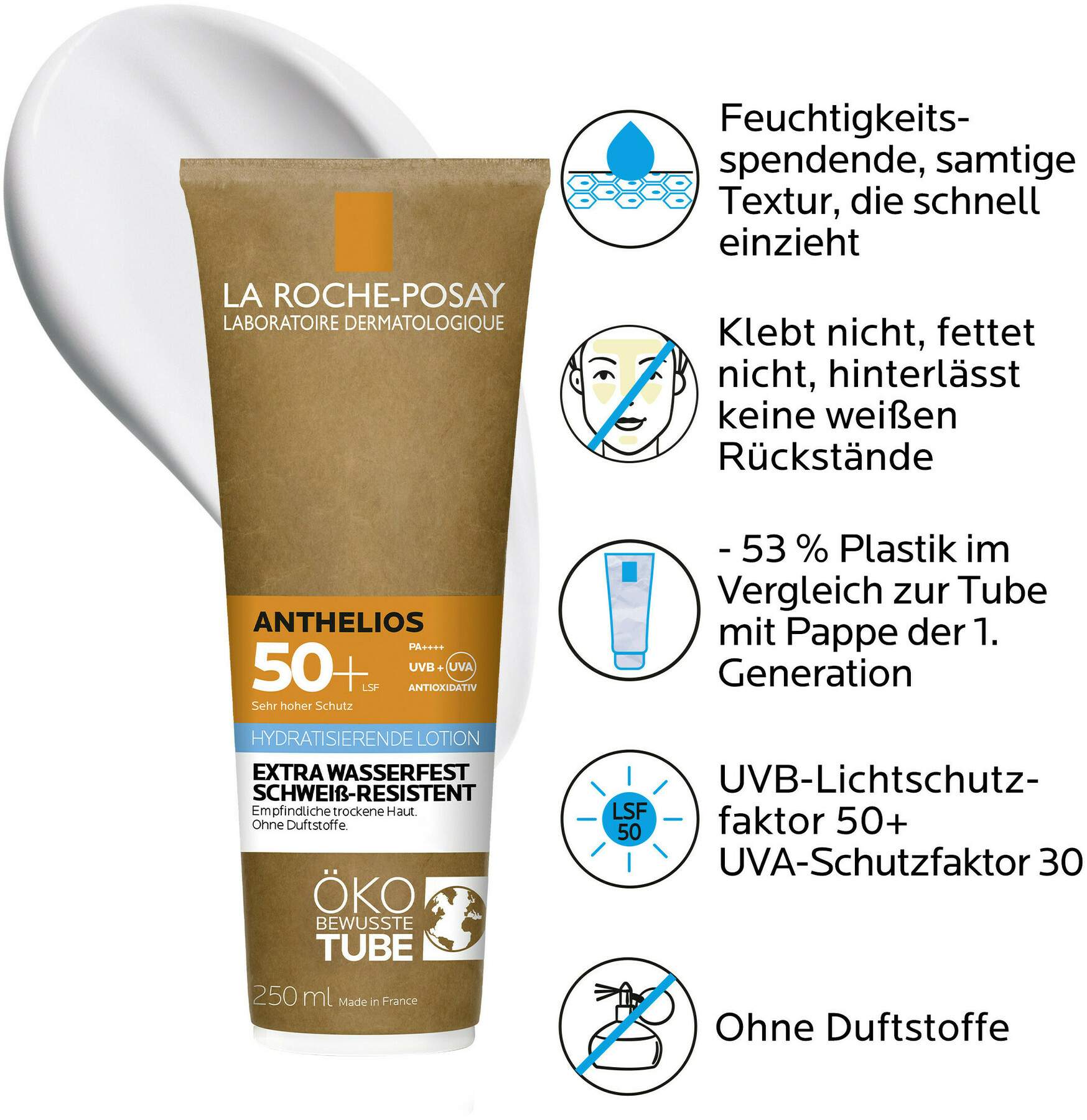 La Roche Posay Anthelios Milch LSF 50+ Papp-Tube 250 ml