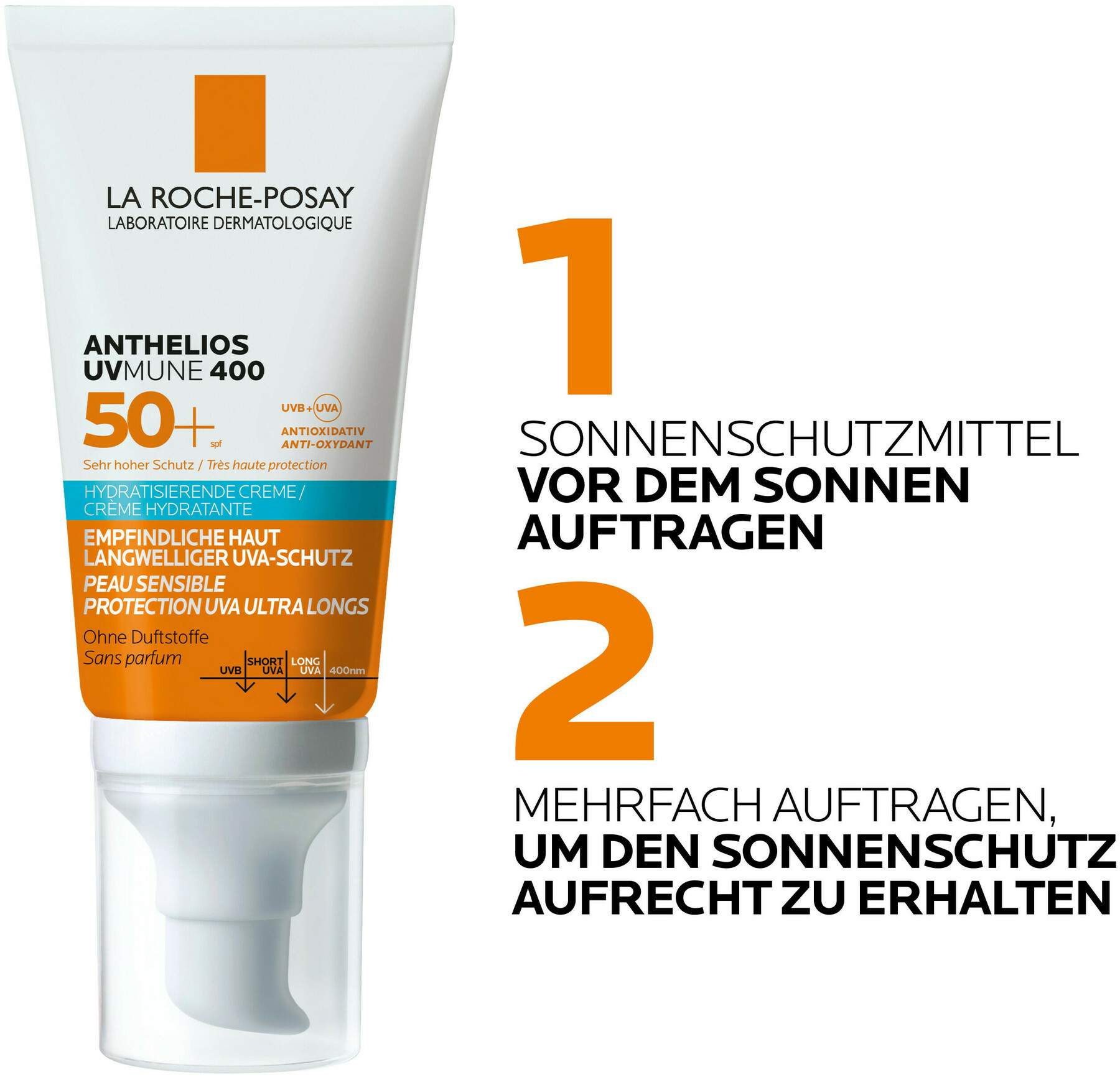 La Roche Posay Anthelios Hydratisierende Creme UVMune 400 LSF 50 + 50 ml