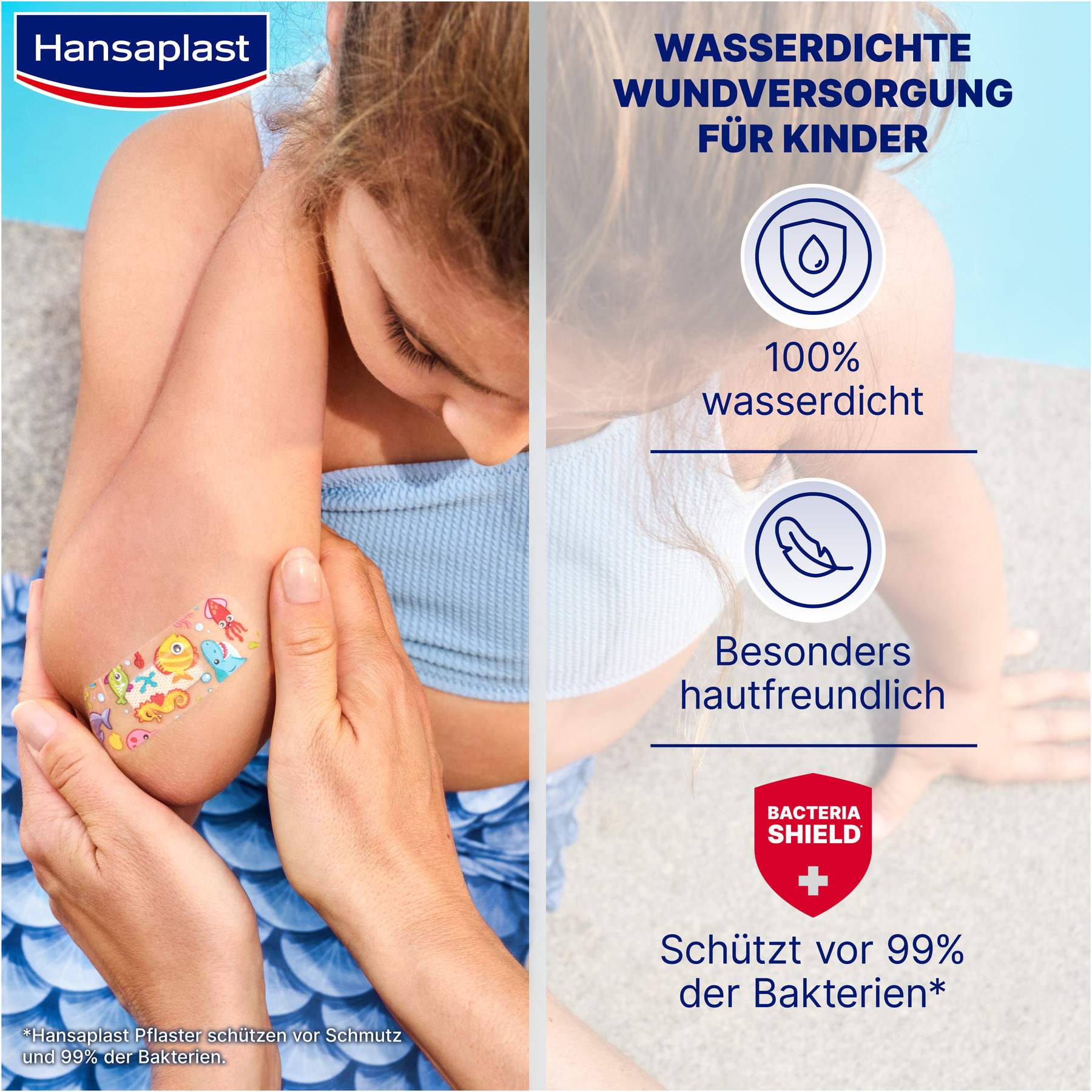 Hansaplast Kinder Pflasterstrips Aqua Protect 20 Stück
