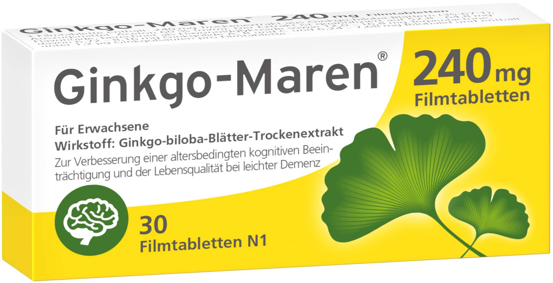 Ginkgo Maren 240 mg 30 Filmtabletten
