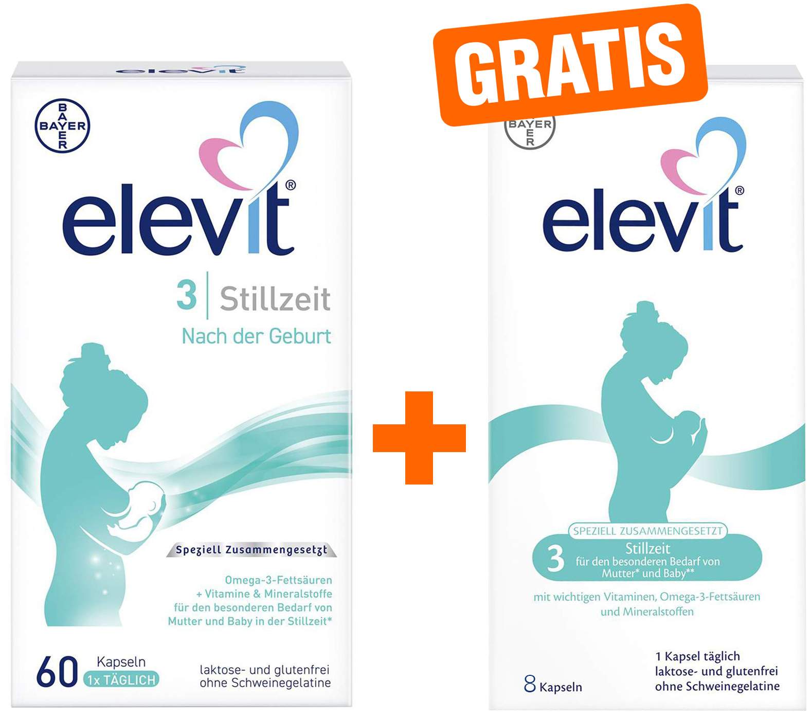 Elevit 3 Stillzeit 60 Weichkapseln + gratis 8 Weichkapseln