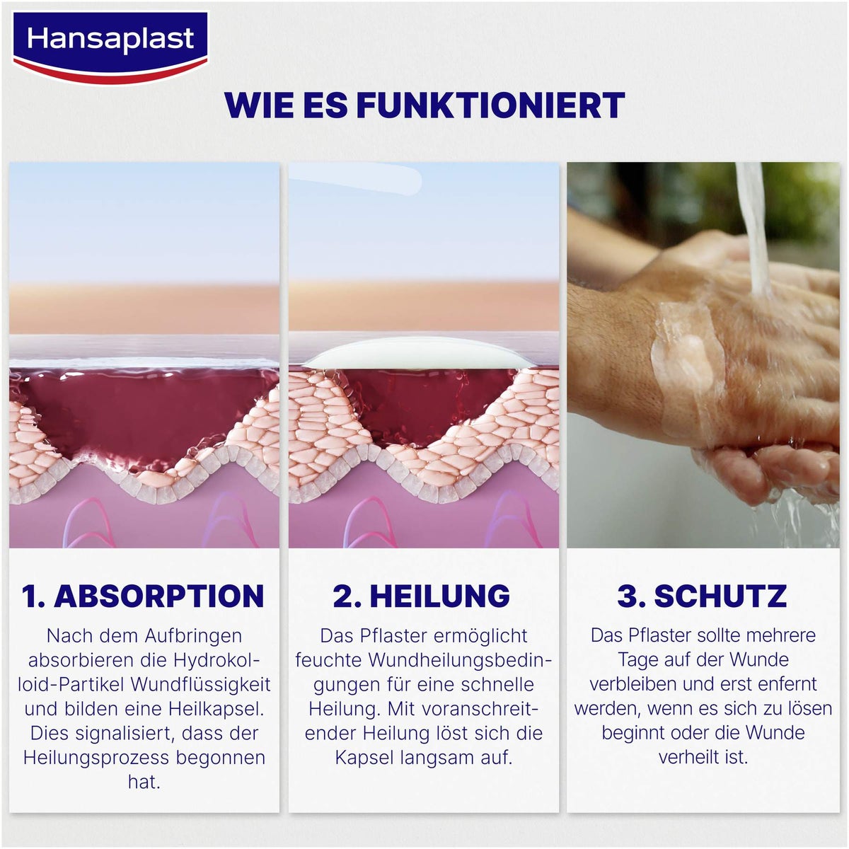 Hansaplast Zweite Haut Schutz Pflaster medium 6 Stück