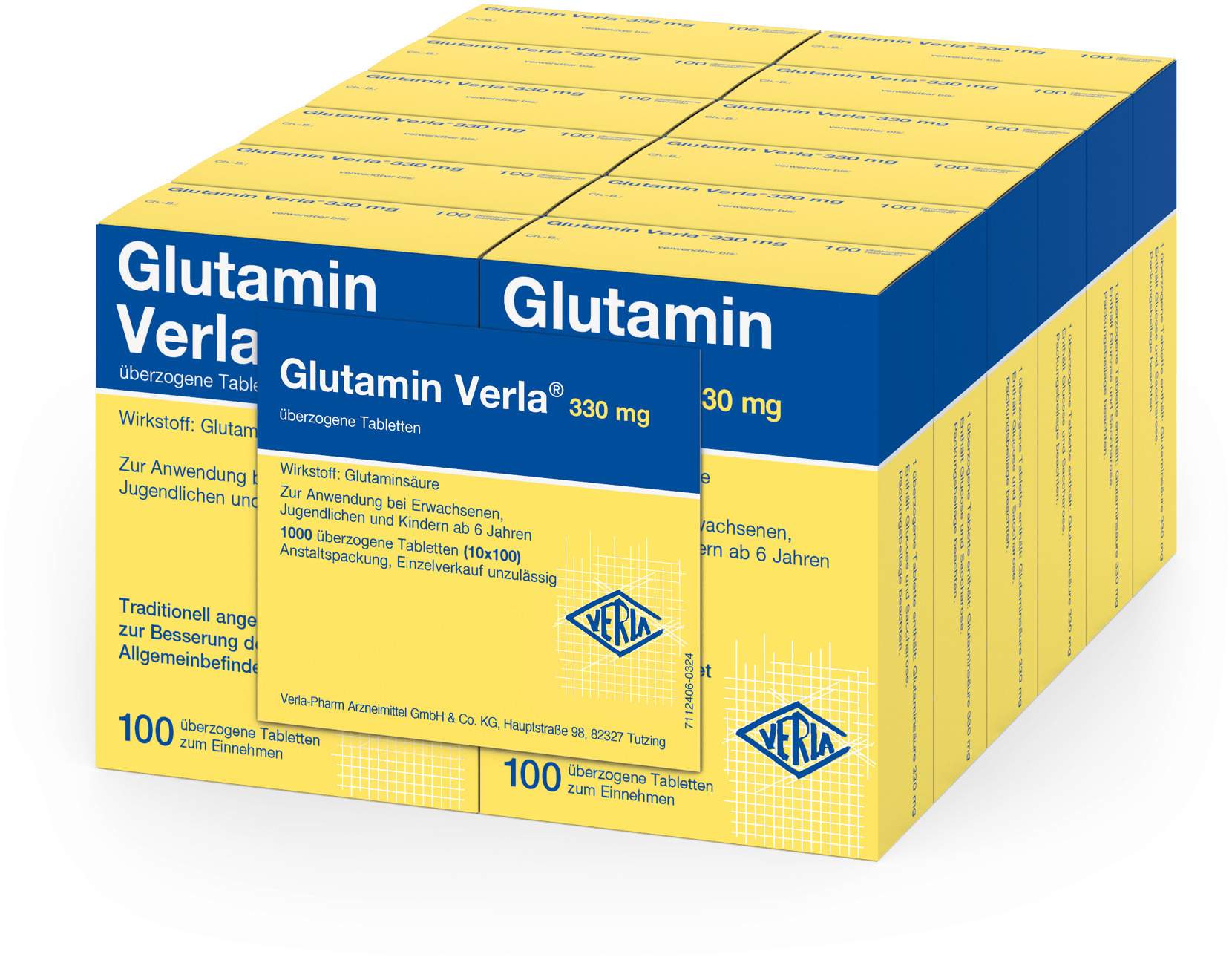 Glutamin Verla Dragees 1000 Überzogene Tabletten