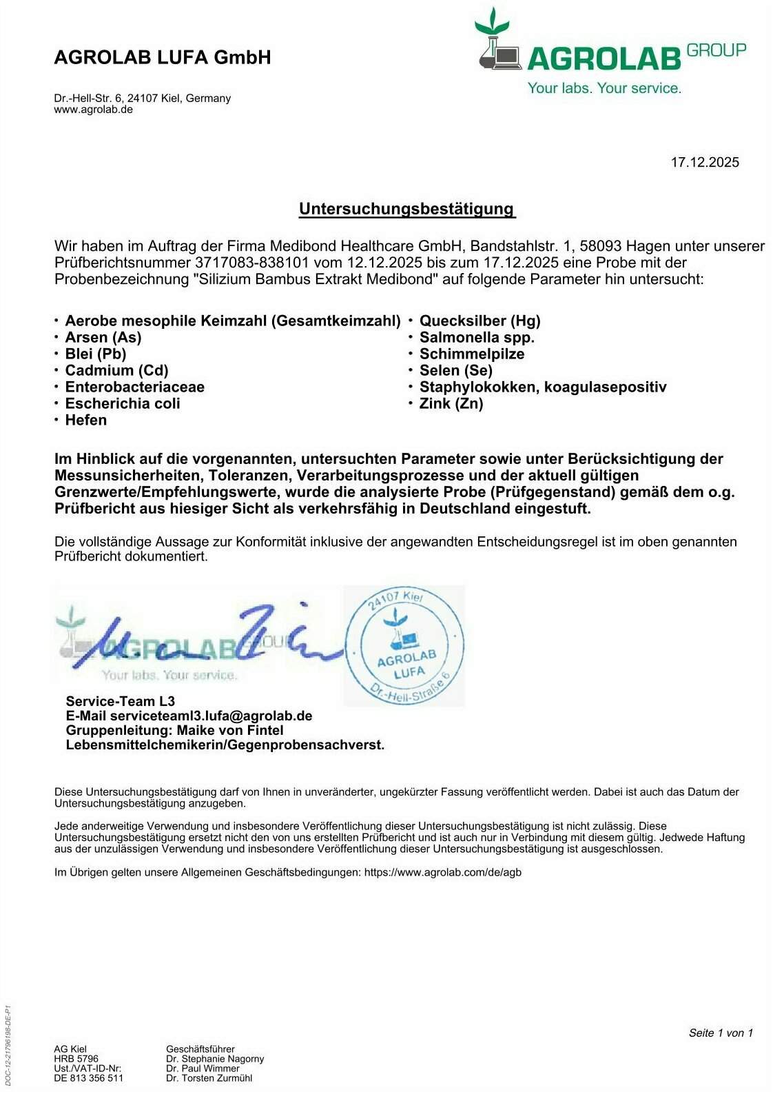 Silizium Bambus Extrakt Medibond 60 Kapseln