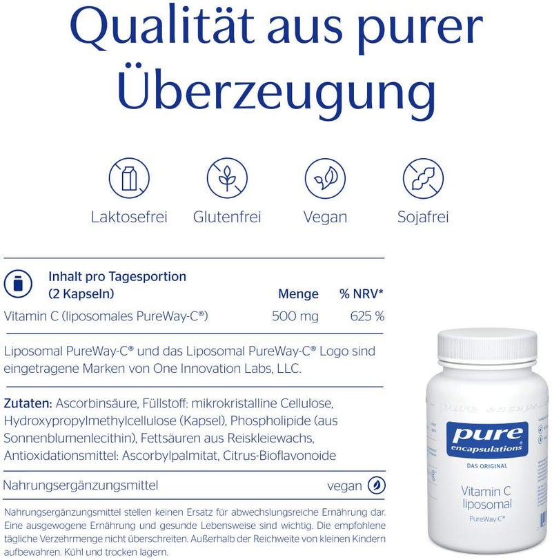 Pure Encapsulations Vitamin C Liposomal Kapseln