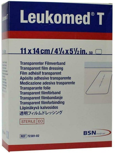 Leukomed 50 Transparente Sterile Pflaster 11 X 14 cm