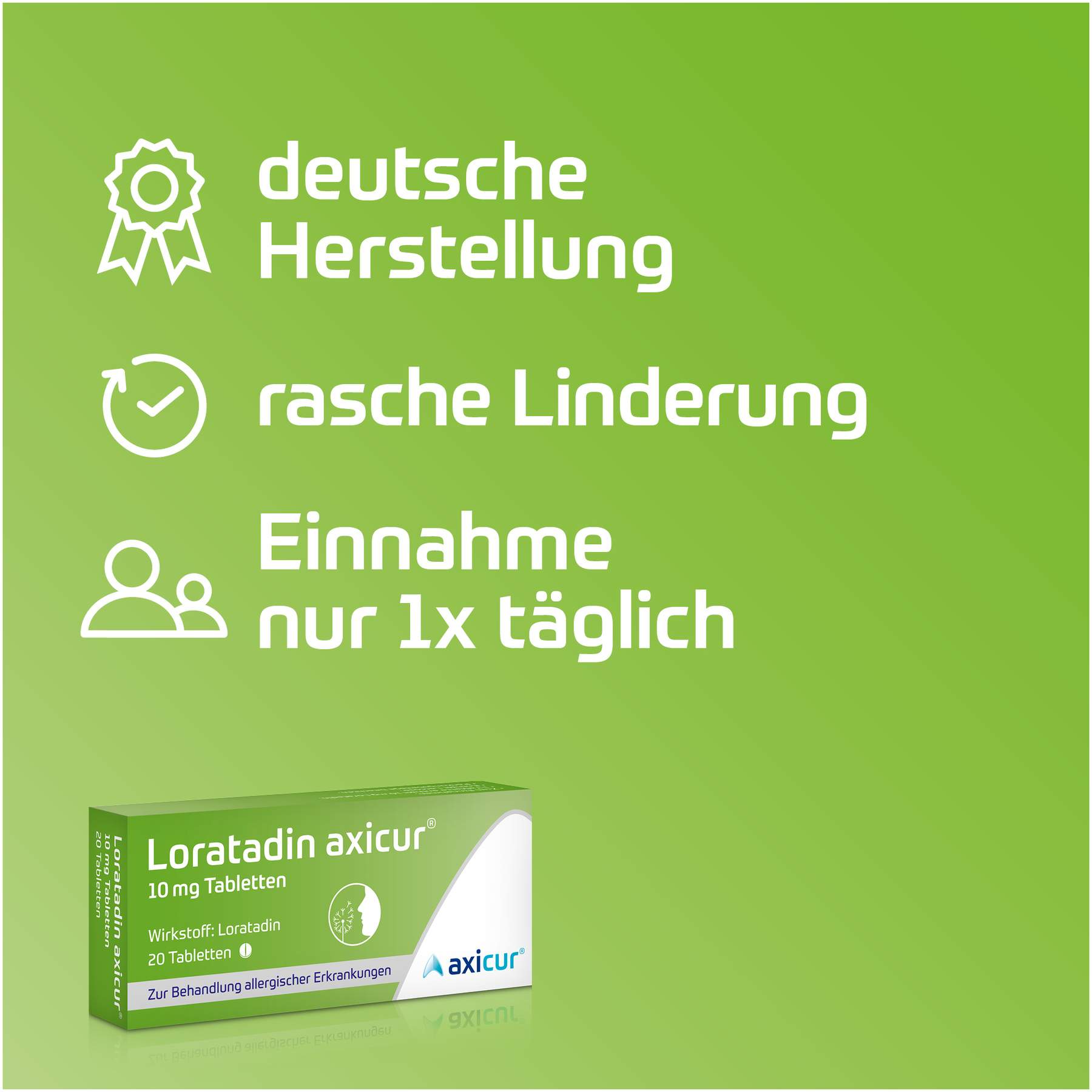 Loratadin Axicur 10 mg 50 Tabletten