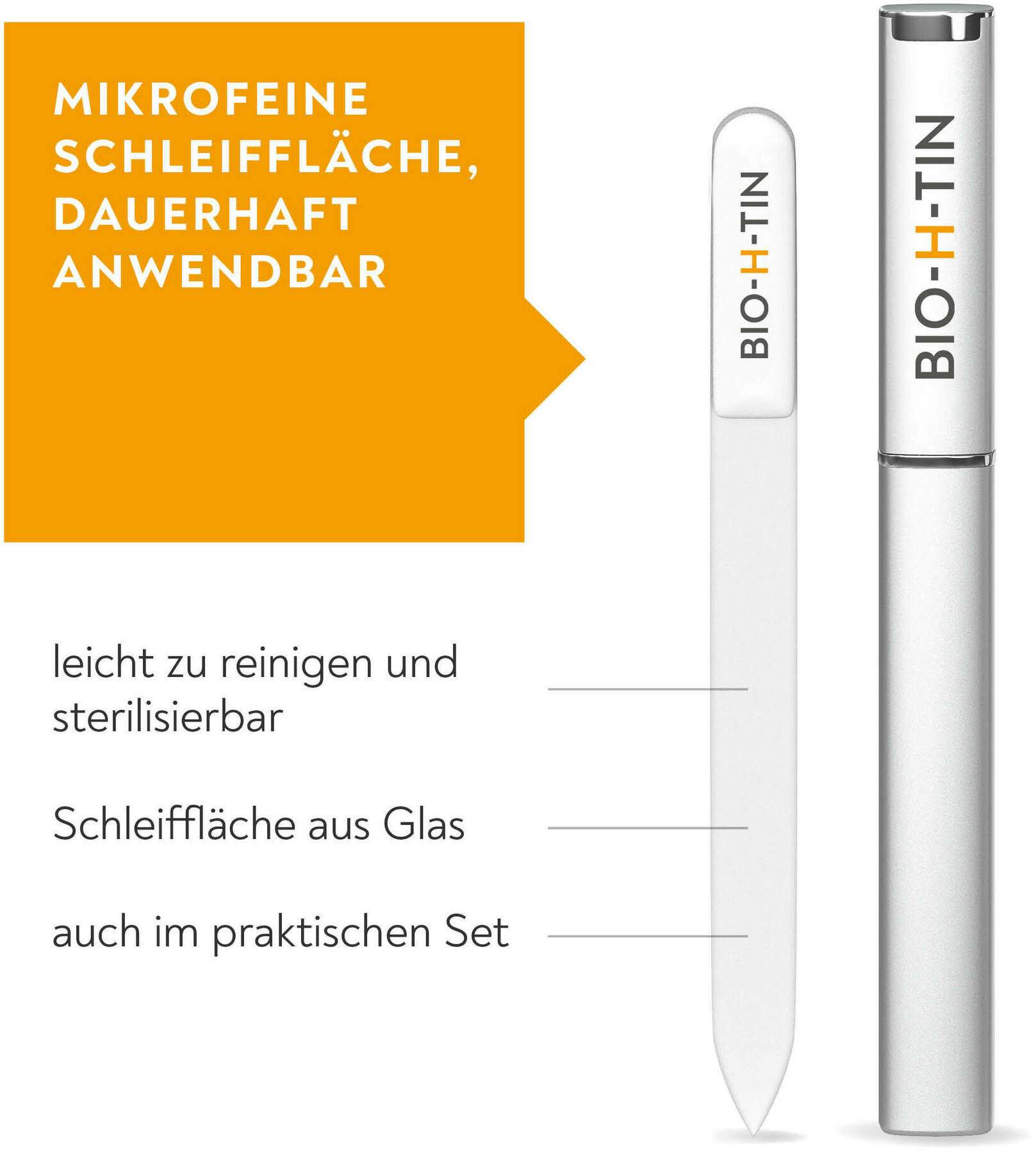 Bio-H-Tin Glas Nagelfeile