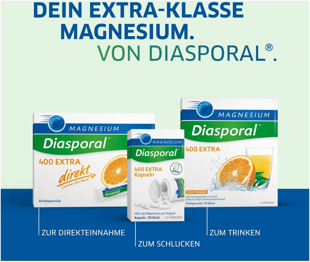 Magnesium Diasporal 400 Extra 100 Direkt Granulat Sticks