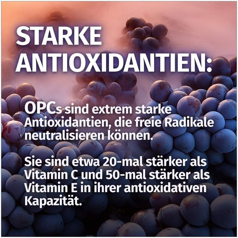 Green Naturals OPC 1000mg aus Traubenkern-Extrakt 180 Kapseln