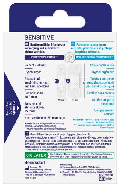 Hansaplast Sensitive Pflaster 20 Stück