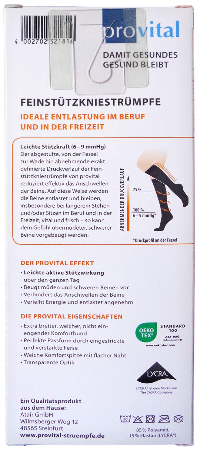 Provital 40den Stützkniestrümpfe Gr.39-42 Pu