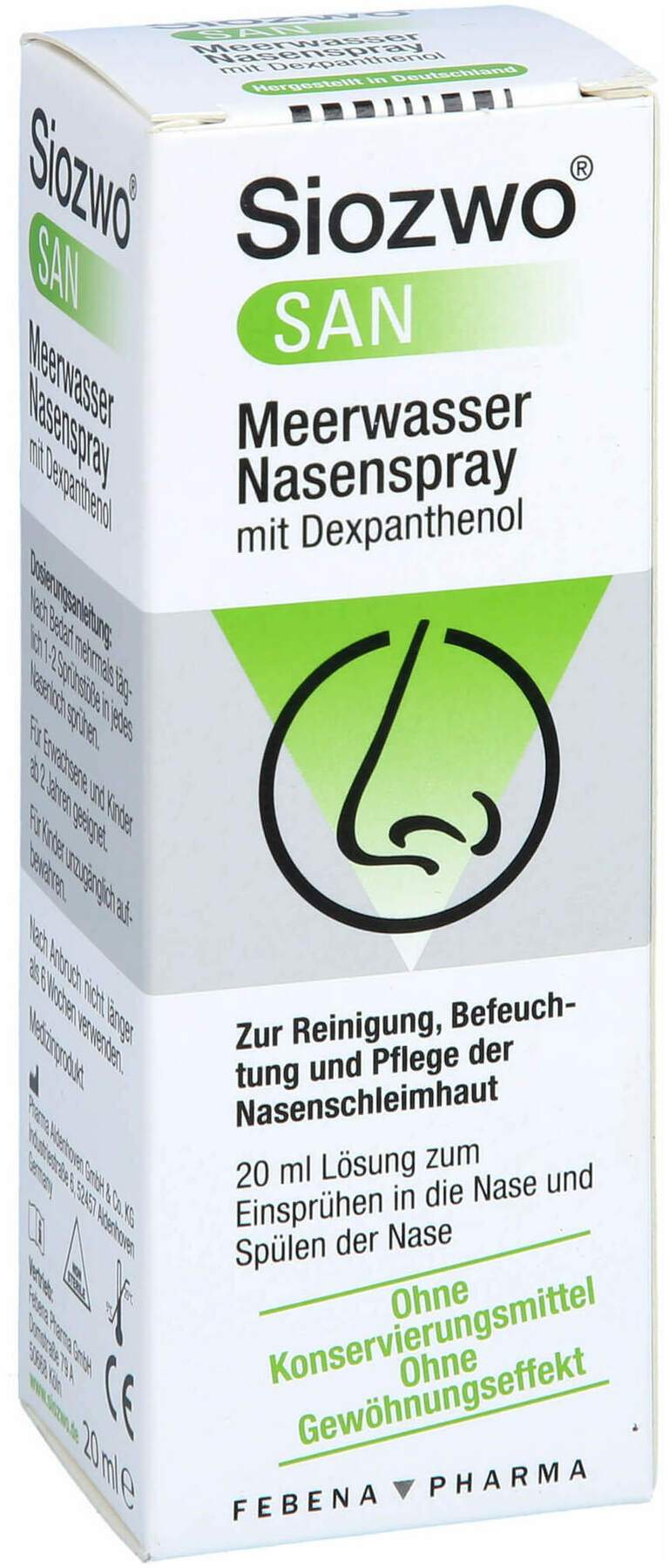 Siozwo San Meerwasser Nasenspray M. Dexpanthenol 20 ml