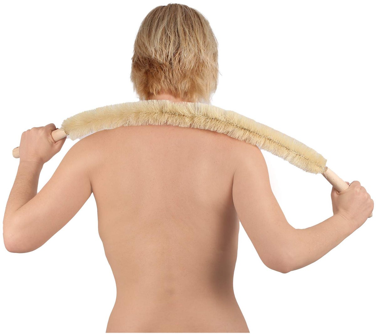 Körperbürste extra lang mit Naturborsten und Holzgriff 1 Stück