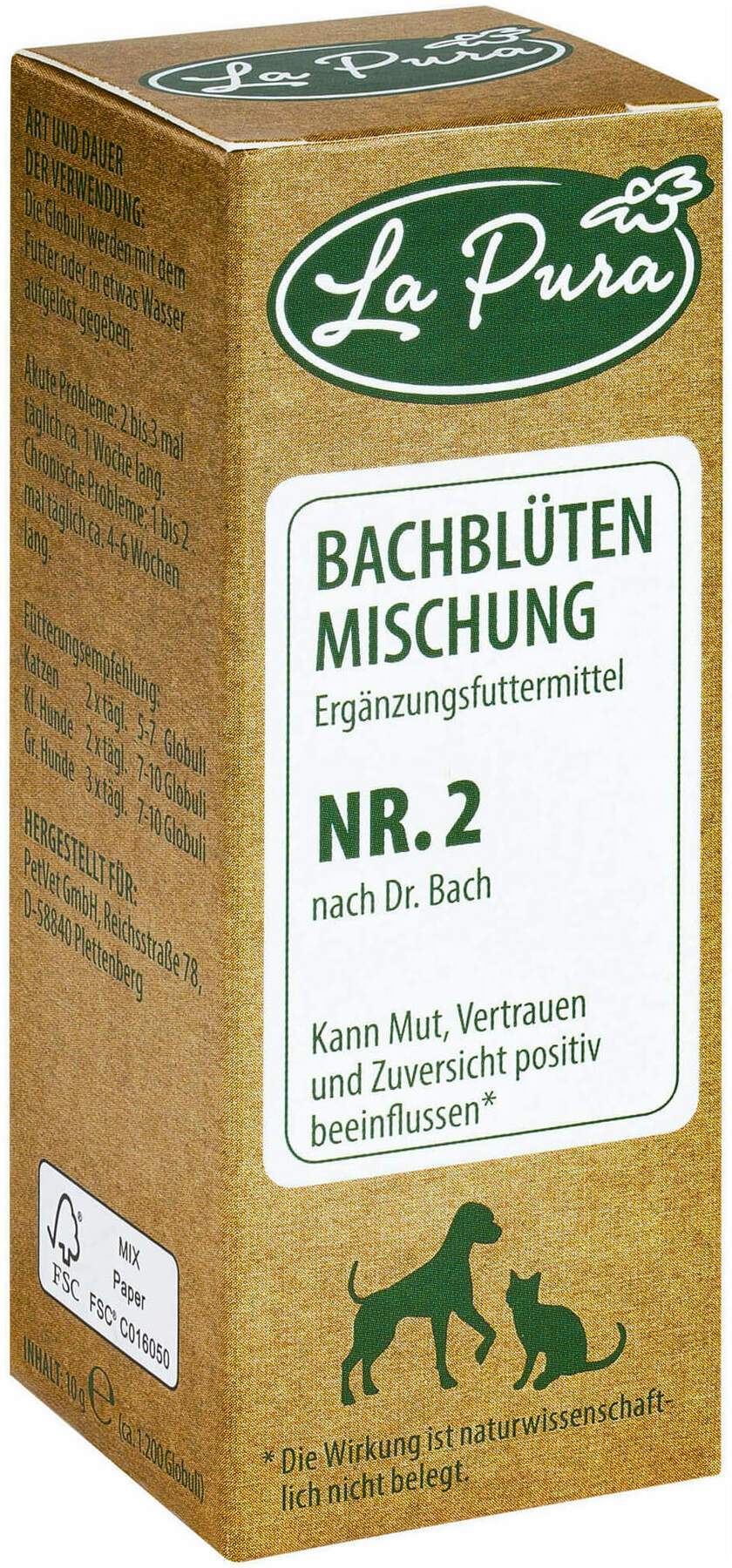 Lapura Bachblütenmischung Nr.2 Globuli Für Hunde und Katzen 10g