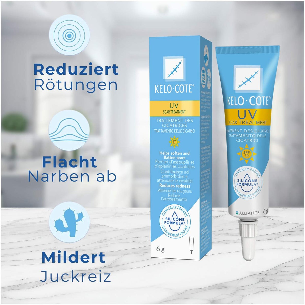 Kelo-Cote Uv Silikon Narbengel Lsf 30 6 G Gel