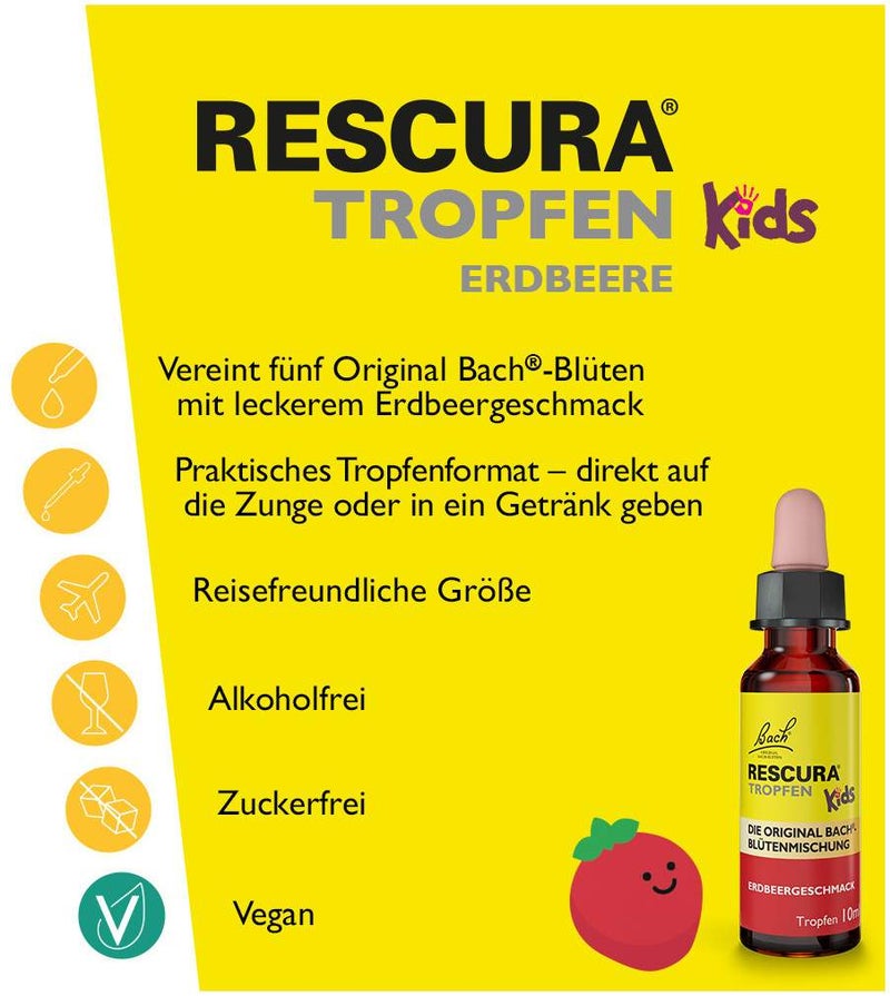 Bach Original Rescura Kids Erdbeer 10 ml Tropfen