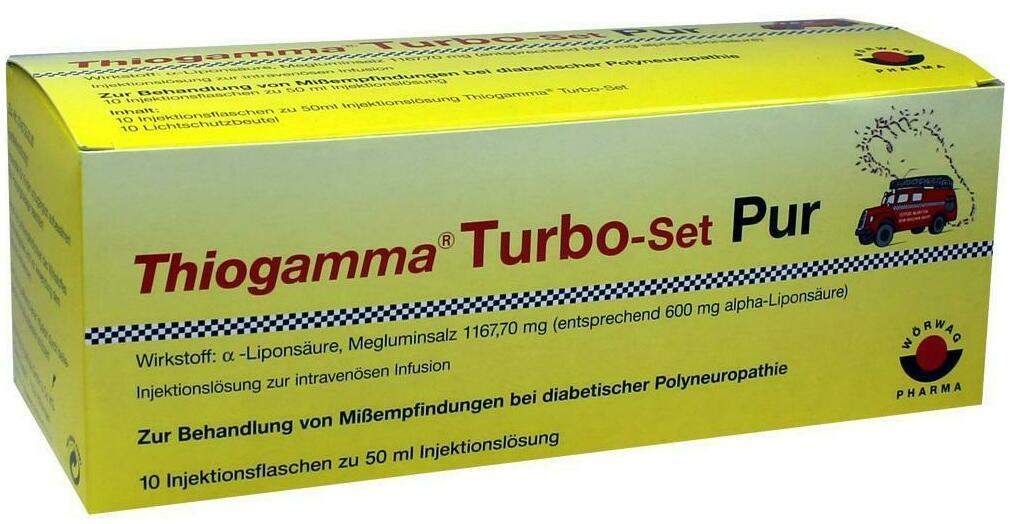 Thiogamma Turbo Set Pur Injektionsflaschen 10 X 50 ml