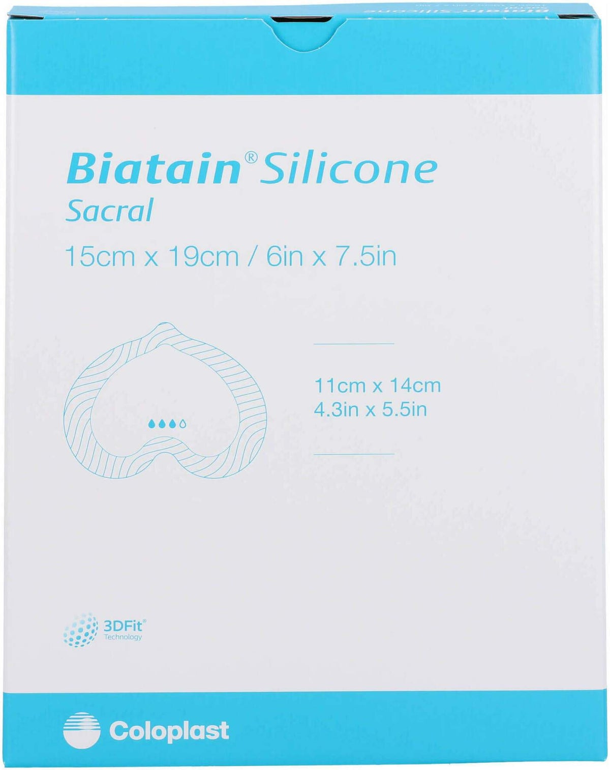Biatain Silicone Schaumverb.Sakrum Klein 15x19 cm