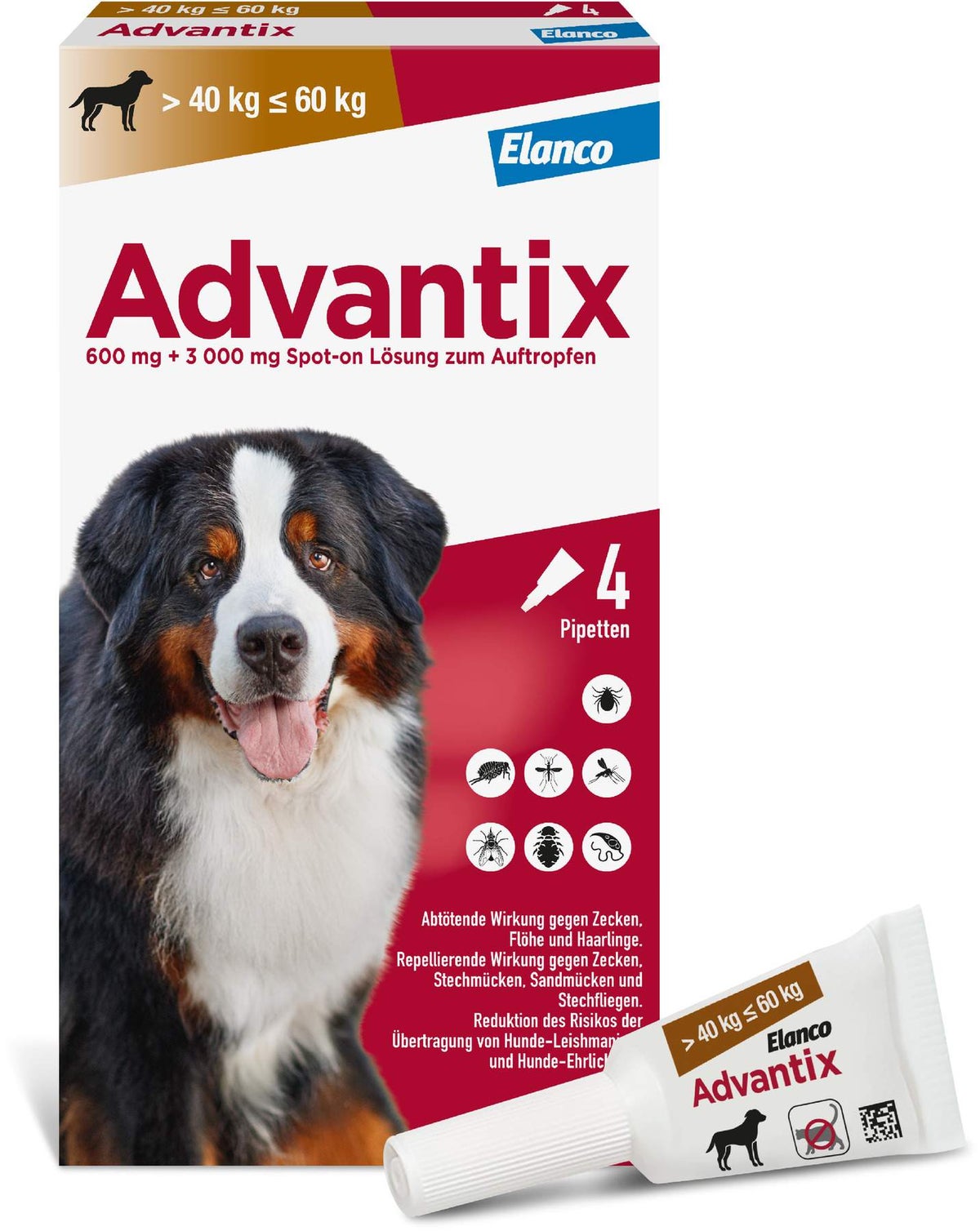 Advantix Spot-On Hund 40-60 kg 4 x 6 ml Lösung
