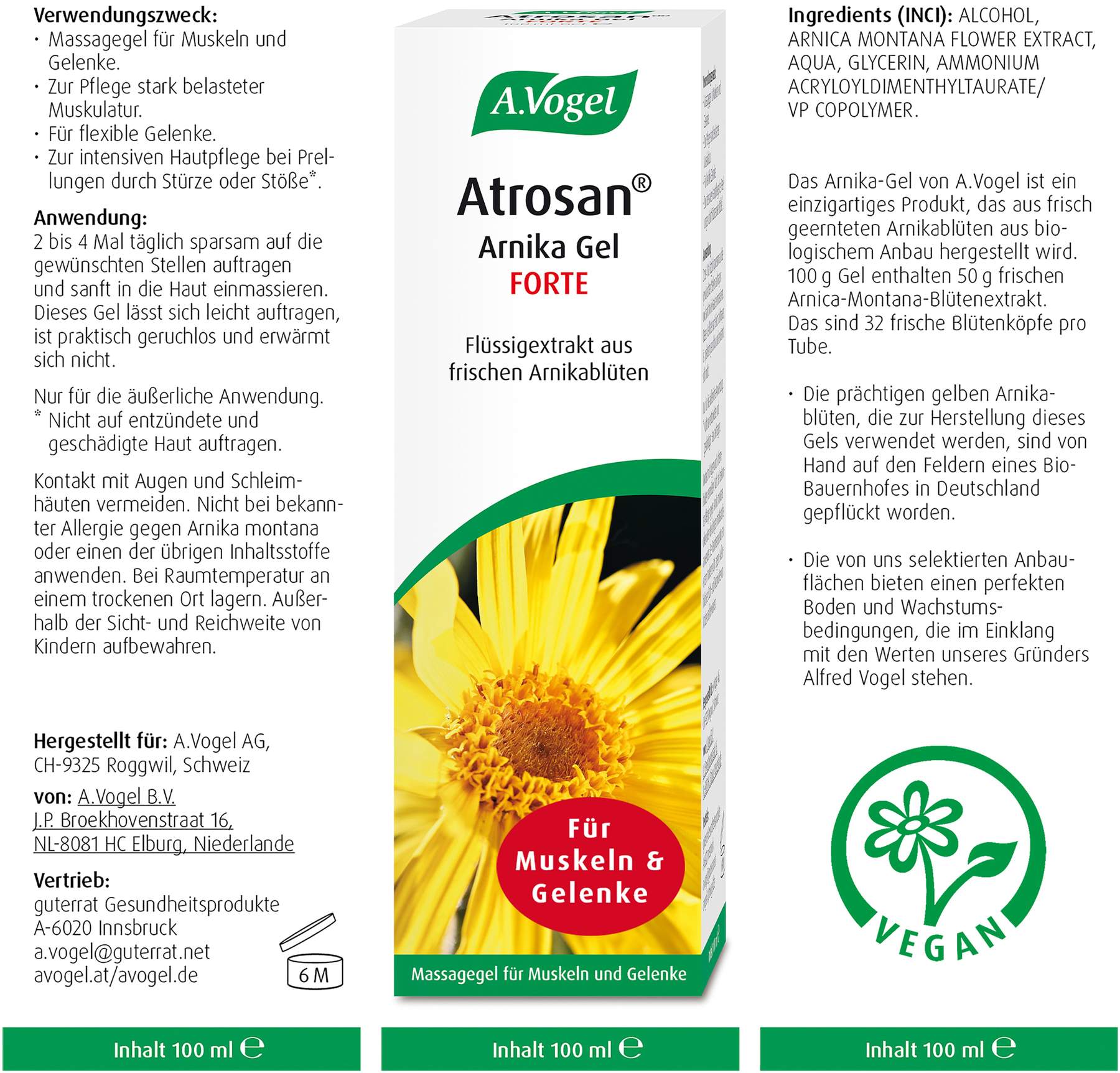 A.Vogel Atrosan Arnika Forte Gel 100 ml