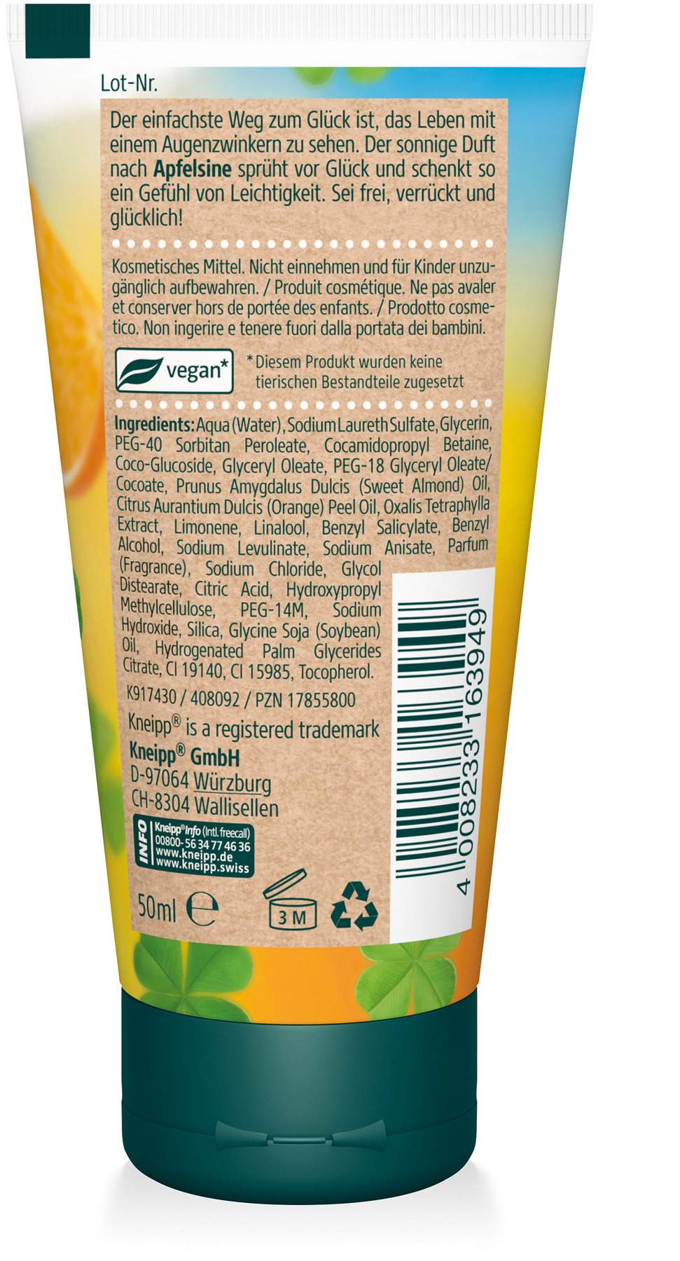 Kneipp Aroma-Pflegedusche Sei Frei, Verrückt und Glücklich 50 ml