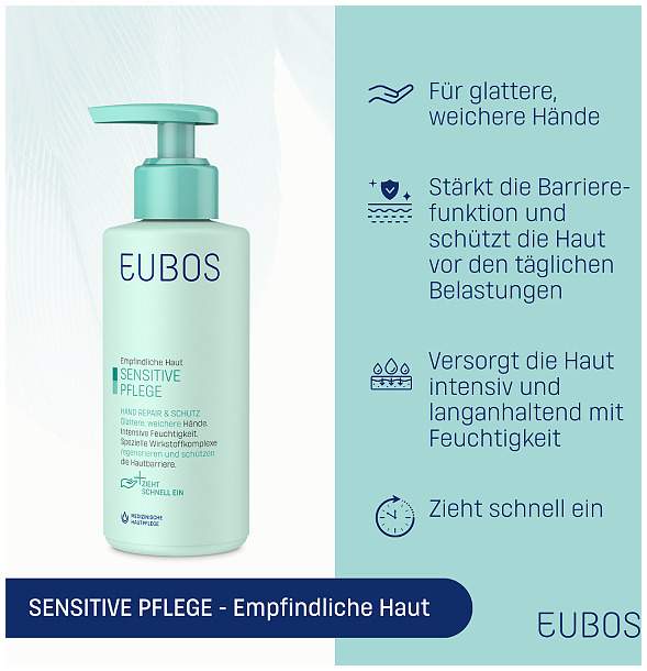 Eubos Sensitive Pflege Hand Repair & Schutz Spender 150 ml Creme