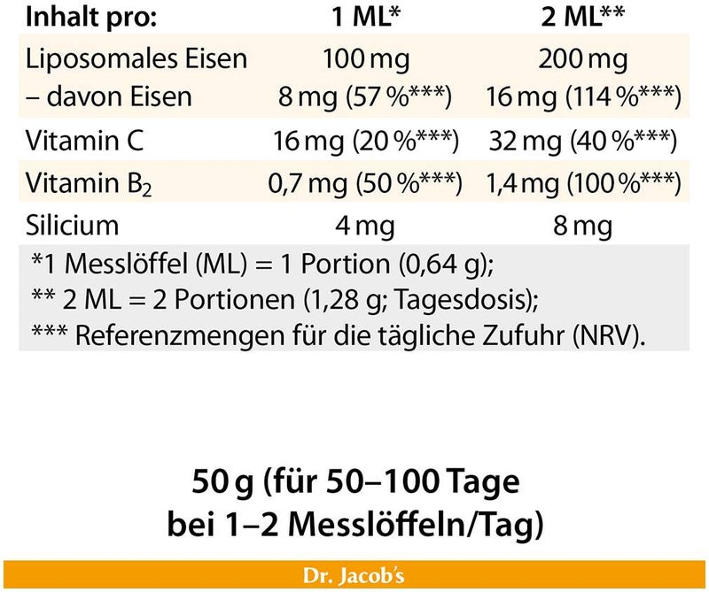 Eisen-Phospholipid Dr.Jacob s Pulver 64 g