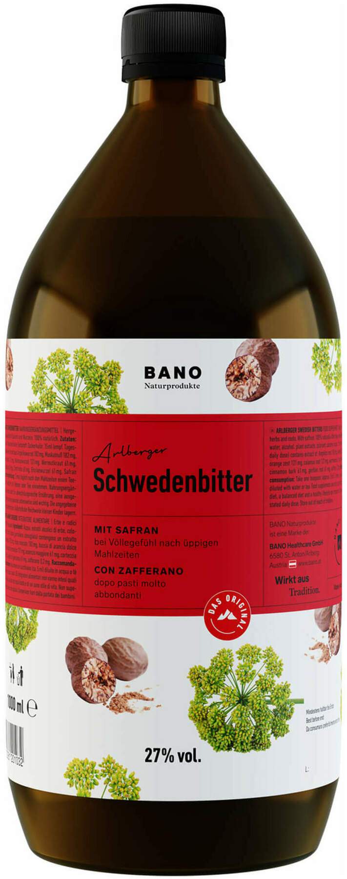 Schwedenbitter Arlberger Elixier 1000 ml