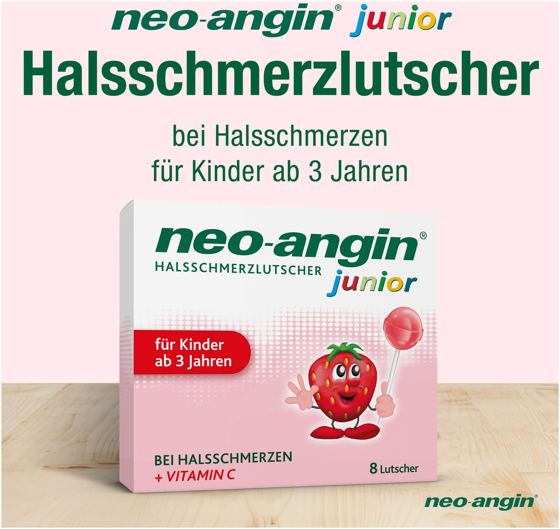 Neo Angin Junior Halsschmerzlutscher 8 Stück