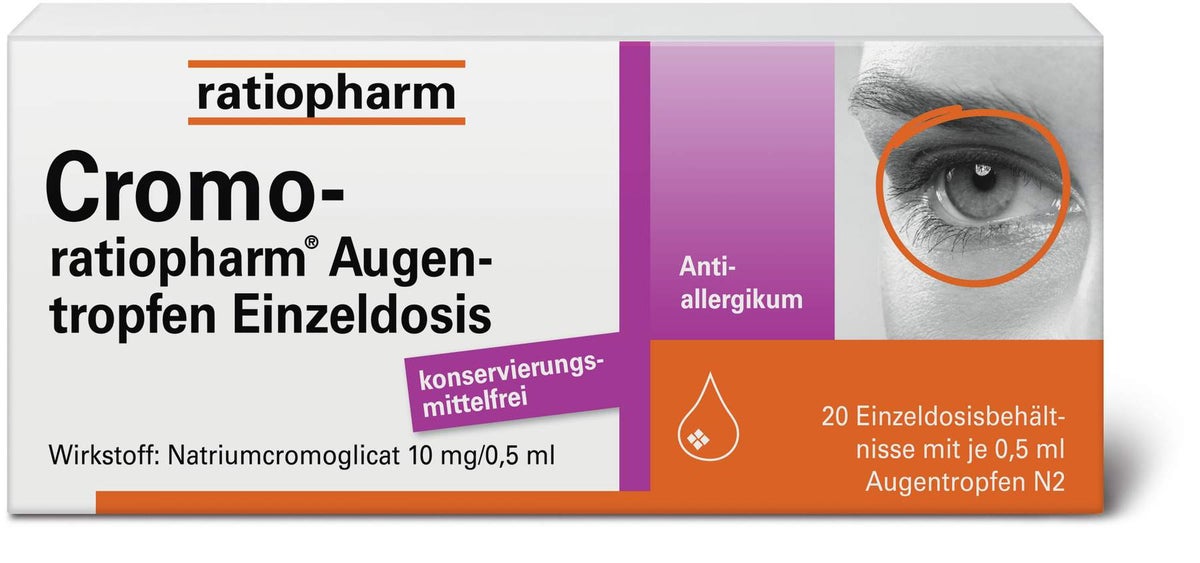 Cromo-ratiopharm Augentropfen Einzeldosis 20x0.5 ml Augentropfen