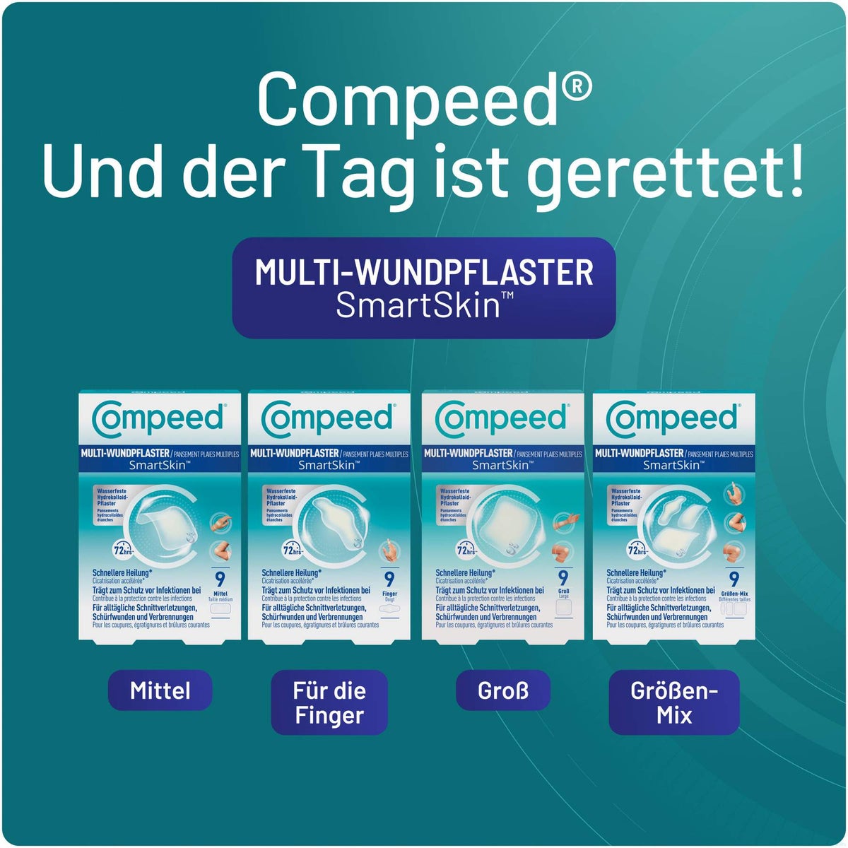Compeed Multi-Wundpflaster SmartSkin medium 9 Stück