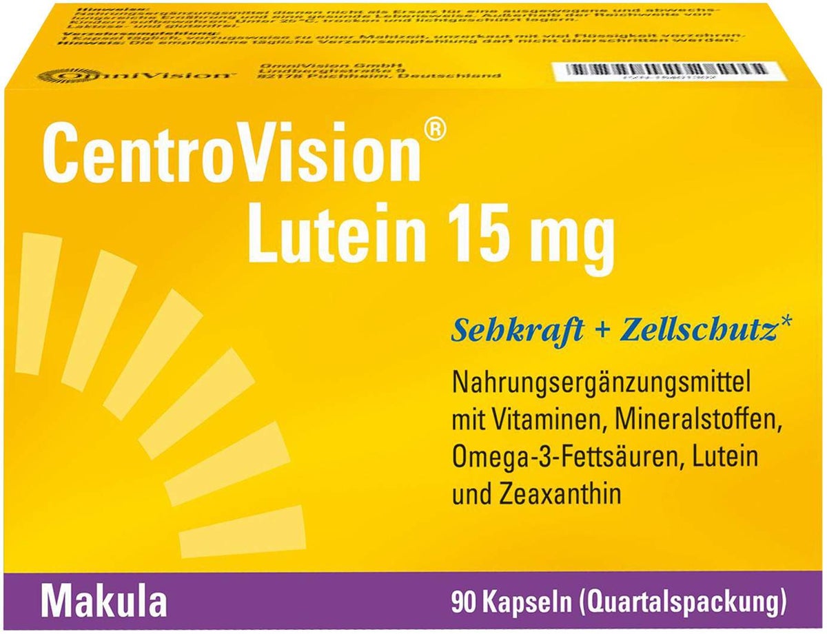 Centrovision Lutein 15 mg 90 Kapseln