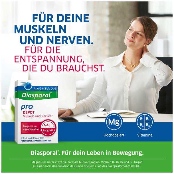 Magnesium Diasporal Pro DEPOT Muskeln und Nerven Tabletten 90 Stück