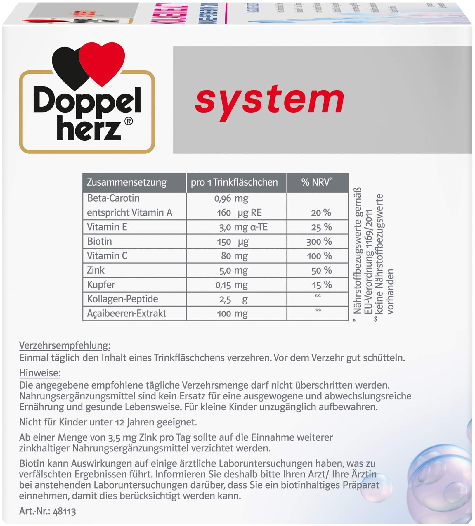 Doppelherz system Kollagen Beauty 30 Trinkampullen