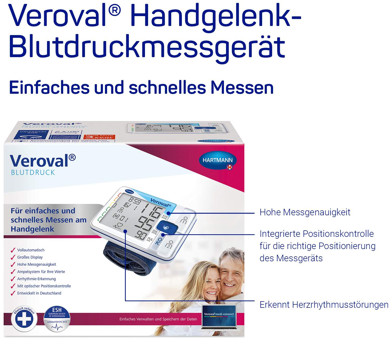 Veroval Handgelenk-Blutdruckmessgerät 1 Stück